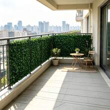 3pcs 100cm X 50cm Artificial Plant Wall Fence, Outdoor Sun Protection Privacy Screen, Garden Balcony Decorative Greenery, Outdoor UV Resistant Anti-Aging - Garden Yard Partition Landscaping Tool - Green - View 3