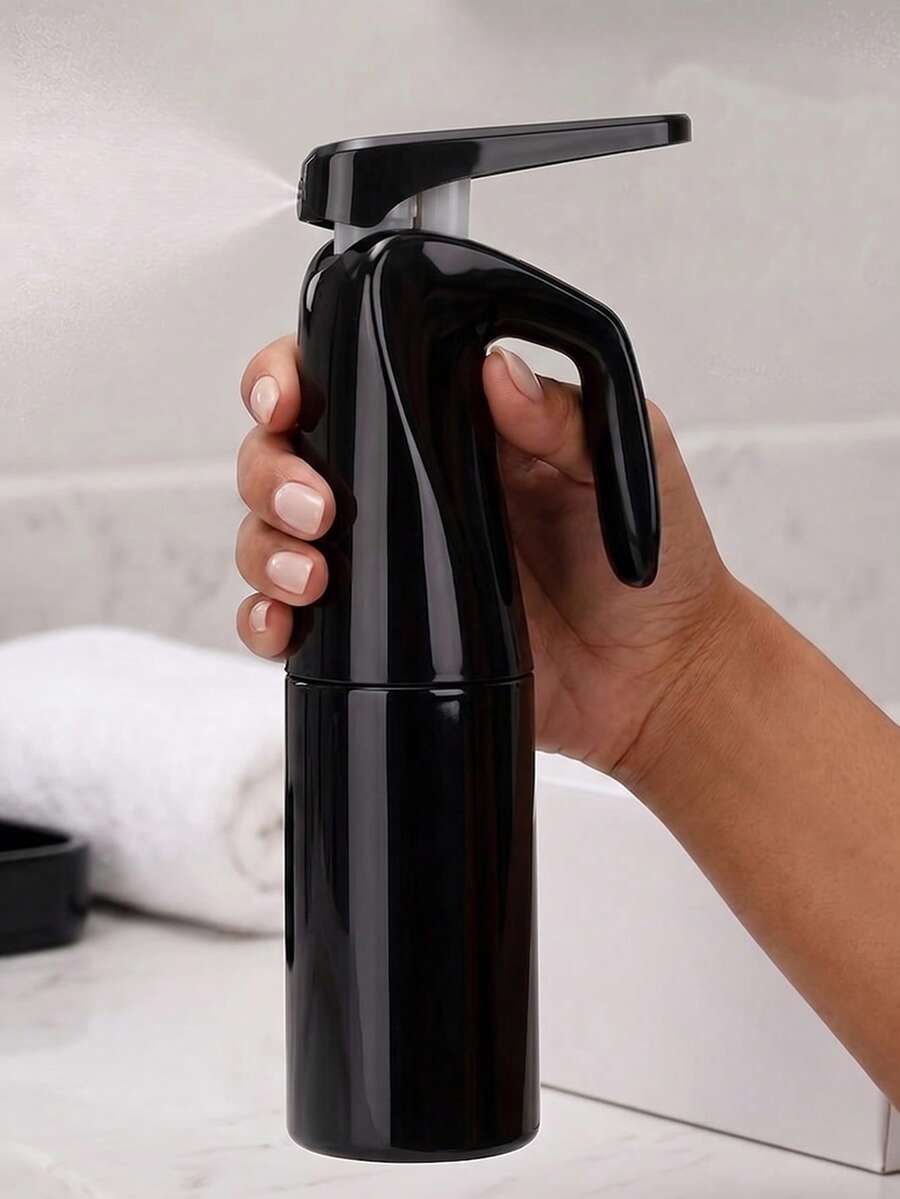 【細霧噴霧瓶】髮用噴霧瓶、細霧植物噴霧器、持續噴霧瓶，適用於髮型造型、護膚、清潔、沙龍、臉部與植物 - 黑色 - 查看 1