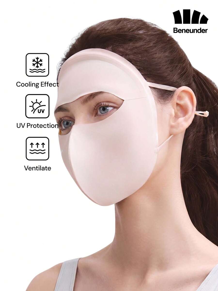 Beneunder Light-Cooling Sun-Protection Face Mask AL220 - Pink - View 1