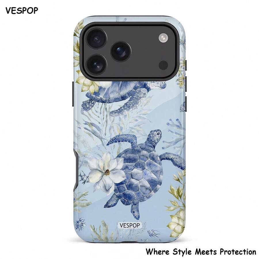 VESPOP Casing Ponsel dengan Gesper Jari - Cocok untuk Desain Mengkilap, Y2K, Pola Titik, 18/17/16/15/14/13 Pro Max, dengan Desain Braket - Warna Campuran 1 - View 1