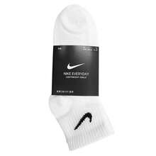 Nike LOGO Solid Color Athletic Training Breathable Comfortable Sweat-Wicking Versatile Short Socks Unisex White - White - View 5