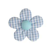 20pcs Handmade Fabric Flower Patches (Random Color), Suitable For DIY Crafts - 1.97 Inch Plaid Pattern And Solid Color Appliques, Can Be Used For Clothing, Shoes, Hats And Accessories - Multicolor - View 7