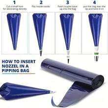 100pcs Deep Blue Continuous Roll Piping Bags, Disposable Anti-Burst Baking Bags, High-Quality Pastry Bags - Non-Slip Design, Continuous Roll Dust-Proof Sealing - Suitable For Cupcakes, Cookies, Cake Decoration - Home, Professional Bakery, Party Use, Space-Saving Roll Packaging - View 6