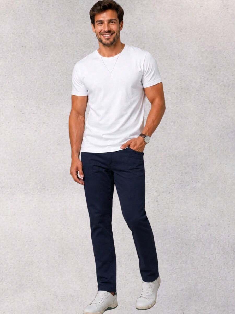 Men Jeans - 1 Pantalón Azul Carbón - Ver 1