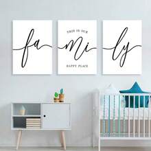 3pcs Family This Is Our Happy Place Minimalist Line Script Wall Arts, Living Room Entryway Farmhouse Bedroom Decor Posters, Family Lovers Minimalist Modern Home Decor Enthusiasts, Optional Frame Decoration Materials ﻿ - Black and White - View 6