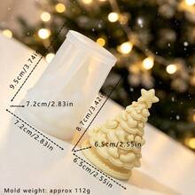 2026 New Christmas Tree Silicone Mold, Christmas Scented Candle Resin Mold, Home Decor Plaster Ornament - S324-2 Heart and Star Christmas Tree Mold - View 5
