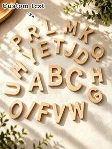 Custom Wooden Letters | Wooden Material | Laser Cut Letter Shapes | Customizable Wooden Letters | Bedroom Wall Decor | Wooden Letters - Sold Individually, Wooden Craft Letters, Holiday Decor, Custom Signage Letters, Can Use Any Font Or Vector File, Suitable For Home Or Office Indoor Use - Can Be Used For Commercial Signage, Bedroom Decor Or Room Design, Halloween, Christmas. - Multicolor - View 2