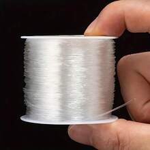 1件 328英尺 0.5-1mm 透明彈性珠線 DIY手鍊與項鍊用彈性線 - 透明 - 查看 8