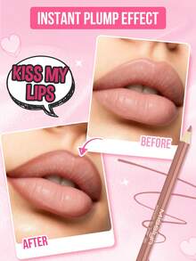 MISSLYN 2Pcs Lip Makeup Set, Lip Gloss & Lip Liner Combo, Mirror Shine Lip Gloss, Waterproof Lip Liner, High Shine, Nude Pink Lip Look, Long-Wearing Lip Makeup For Daily Wear, Date & Holiday - #18+#35 - View 5