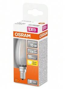 VELA LED FILAMENTO MATE 1w E-14 827 OSRAM - - - Ver 2