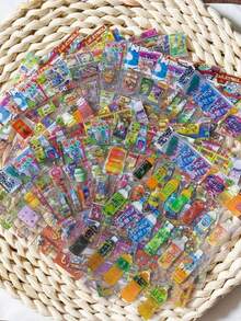 Creative Japanese Retro Anime Snack Doodle Stickers, Waterproof Labels For Luggage, Notebook, Skateboard, Speaker - Multicolor - View 2