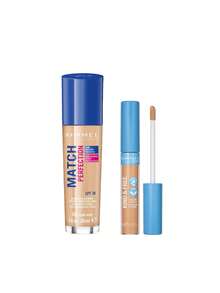 Rimmel [حزمة] كريم أساس Match Perfection بلون نود فاتح 102 دافئ 30 مل + خافي عيوب مرطب Kind & Free بلون فاتح 20 7 مل - 102 لون دافئ فاتح + 20 لون فاتح - مشاهدة 1