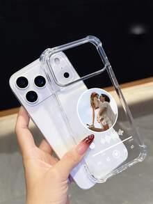 1 Music Pattern Customized Couple Photo Parent-Child Photo Pet Photo Dog Photo Travel Vacation Friend Photo Transparent Anti Fall Phone Case, Compatible With IPhone 11/12/13/14/15/16 Pro/16 Pro Max/16 Plus/17/Air/17 Pro/17 Pro Max/S25/S26 Ultra/S24 Plus/S25 Edge/A56/A55/A54/A17 Waiting For Android Phone Models, It Is Very Suitable As A Commemorative Gift To Give To Friends - Clear - View 8
