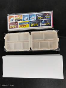 Estuche portátil para pastillas de 7 días con etiquetas de medicamentos, caja de almacenamiento de medicamentos de viaje, artículos esenciales diarios - Multicolor - Ver 25
