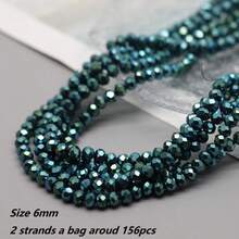 2Strands(Around 156pcs) 6mm Green Color Glass Beads For Jewelry Bracelets Making DIY Accessories - 6mm - View 9