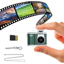 Mini Retro Keychain Camera,1080P HD Digital Camera With Photo & Video Function,Portable Vintage Pocket Camera With Key Ring Design,Compact Travel Camera For Daily Recording,Creative Birthday Gift For Teens Adults - X8 Mini Camera - View 2