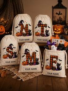 Halloween Candy Bags Are The Perfect Gift For Halloween Activities. Personalized "Trick Or Treat" Bags Are Excellent Halloween Party Gifts. - Multicolor - View 3