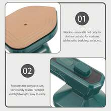 Vaporizador de Ropa Portátil STAHAD, Plancha de Vapor Pequeña para Viajes, Eliminador de Arrugas Vertical Compacto, Suavizante Eficiente con Enchufe Estadounidense para Hogar y Vacaciones - Negro - Ver 2