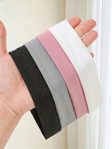 5/3/1pc Solid Color Sports Headband Set, High Elasticity Hair-Friendly, Sweet & Cute Hair Accessory - Suitable For Girls And Kids, Daily School, Vacation, Sports, Performance - Multicolor - View 4