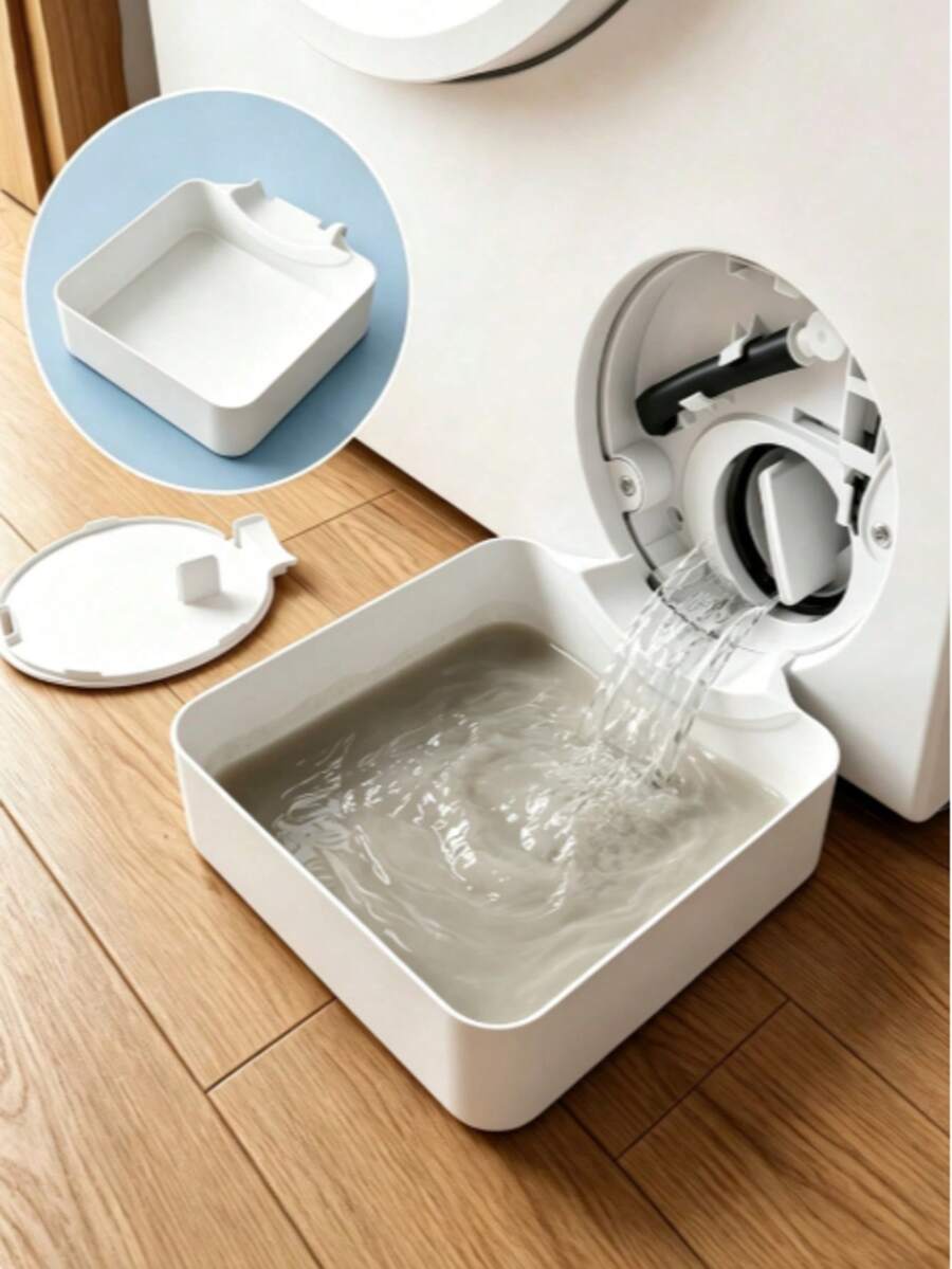 1pc Washing Machine Drain Tray, Essential Laundry Room Floor Protection Pan, Prevents Water Overflow, Durable Home Storage & Organization Solution Accessory, Suitable For Laundry Area Cleaning Supplies