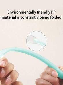 2pcs Silicone Material Infant Soft Tip Baby Feeding Spoon,  Feeding Utensils For Children (Smiling Face) - Blue - View 3
