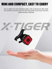 X-TIGER Smart Bicycle Tail Light With Brake Sensor, Ultra-Bright LED Tail Light, USB Type-C Charging, IP66 Waterproof, Cycling Safety Tail Light Accessory - Multicolor - View 7
