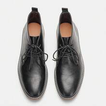Sepatu Bot Gurun Pria Klasik Retro Sepatu Bot Derby Sepatu Bot Kasual untuk Perjalanan Sehari-hari - Hitam - View 6