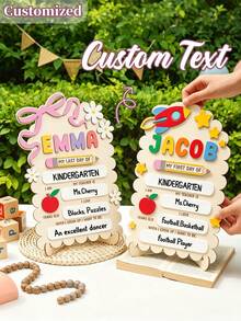 Customizable "Back To School" Commemorative Plaque, Suitable For All Grade Students, Perfect For Back To School, Campus Gifts, Photo Props, Classroom Attendance Tracking, And Parent Souvenirs - Multicolor - View 1