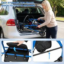 Rollator Walker With Seat, Height Adjustable Handles, Storage Basket For Seniors Blue/Red/Purple - View 7