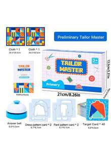 Tailor Master Matching & Speed Challenge Game, Montessori Preschool Educational Toy, Sewing Pattern Matching Card Game, Develops Visual Perception, Logical Thinking, Focus And Cognitive Ability, Parent-Child Interactive Learning Toy - Multicolor - View 12