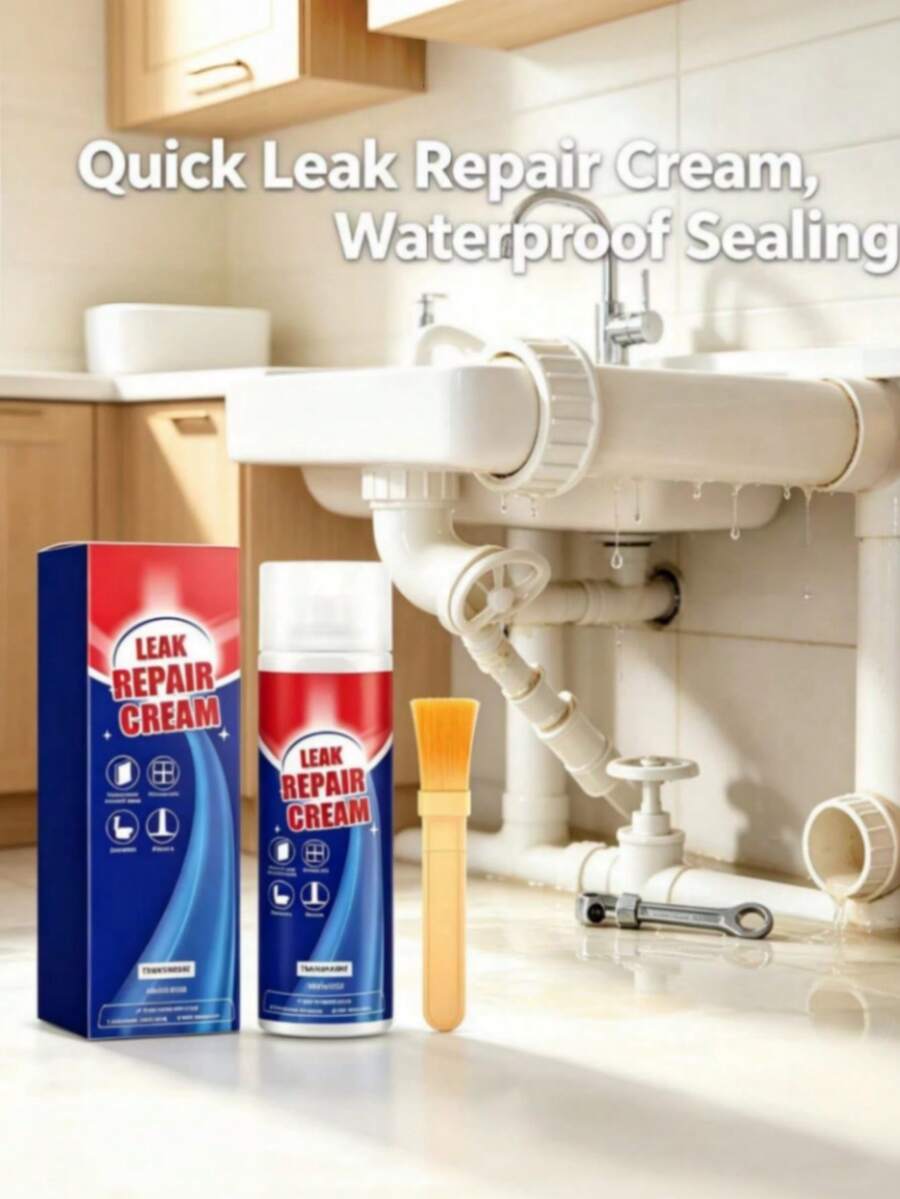 1 Set Leak-Proof Repair Sealant (Transparent) Daily Leak Repair Multi-Scenario Universal Convenient Easy-To-Operate Transparent Sealant Designed Specifically For Kitchen And Bathroom Waterproofing - 1pc - View 1