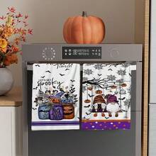 2/4/48pcs Halloween Series Gnome Pattern Printed Kitchen Towels - Ultra Soft, Highly Absorbent Polyester Dishcloths And Hand Towels, Perfect For Holiday Decor, Kitchen Decor, Party Decor - Multicolor - View 13