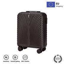 W WINGS مجموعة حقائب سفر 4 قطع مع حقيبة مقصورة، حقيبة متوسطة، حقيبة كبيرة وحقيبة تجميل | 100% بولي كربونات، عجلات 360°، قفل - الأسود - مشاهدة 5