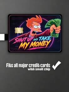 1/4pcs Less Talk, Take My Money Credit Card Skin Sticker, Waterproof, Anti-Fingerprint, Anti-Scratch, Suitable For Party, Birthday Gift. PVC Material, Anti-Fingerprint, Anti-Scratch, Wear-Resistant, Suitable For Men, Women, Couples, Applicable To Small Chip Cards, Credit Cards, Transportation Cards, Student Campus Cards And Personalized Customization. - A - View 4