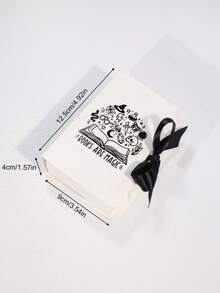 5pcs Halloween Book Shaped Gift Boxes With Ribbon, Magic Book Print Paper Favor Boxes, Mini Book Style Gift Packaging For Halloween Party Favors, Jewelry, Small Gifts, Classroom Exchange, Haunted House Decorations, Easy To Assemble - 12.5X9X4cm - View 11
