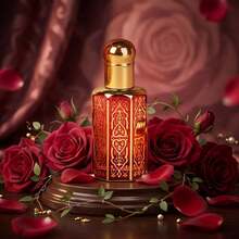 Roxelis 1pc Arabic Style Air Freshener - Fragrance Air Freshener - Long-Lasting Scent, Birthday/Valentine's Day/Party Gift For Women - Red & Gold Gradient Bottle Luxury Fragrance, Exquisite Design, High-End Fragrance, Gift For Friends And Loved Ones - A - View 4