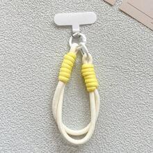 1 pieza Cordón trenzado de un solo color, cadena retorcida, llavero colgante, correa para la muñeca, correa de identificación DIY hecha a mano para cámara, regalo de colgante de teléfono gratis para madre, familia, amigos, cumpleaños, vacaciones - Multicolor - Ver 24