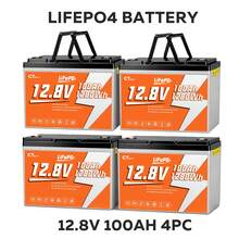 CTOLITY 1280Wh 100Ah 12.8V  LiFePO4 Battery Built-In 100A BMS A Grade Cells Max 4000+ Cycle Solar Generater RV 4Pack - 100Ah 12.8V 4-pack - View 8