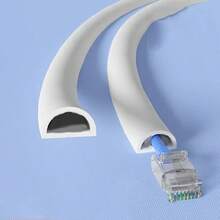 1pc 1m/2m/3 Meters/5m/6m 15mm Wide PVC Cable Management Channel, Self-Adhesive Floor Cord Cover Cable Sleeve, Extension Cord Floor Cable Protector, Invisible Decorative Wire Duct, PVC Hidden Floor Cable Protector, Suitable For Home Office Floor Wire Management - A - View 13