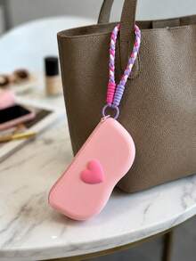Heart-Shaped Silicone Glasses Case, Portable Fashion Glasses & Eyeglasses Storage Bag, Dust-Proof, Pressure-Resistant, Easy To Clean, Lightweight & Easy To Carry, Suitable For Daily Commute, Travel, Outdoor Use, Unisex, Versatile & Practical Eyewear Storage & Protection Accessory - Multicolor - View 3