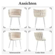 Dining Chair Ivory - 2 Piece Bar Stool Set Modern Style - Ivory - 查看 3