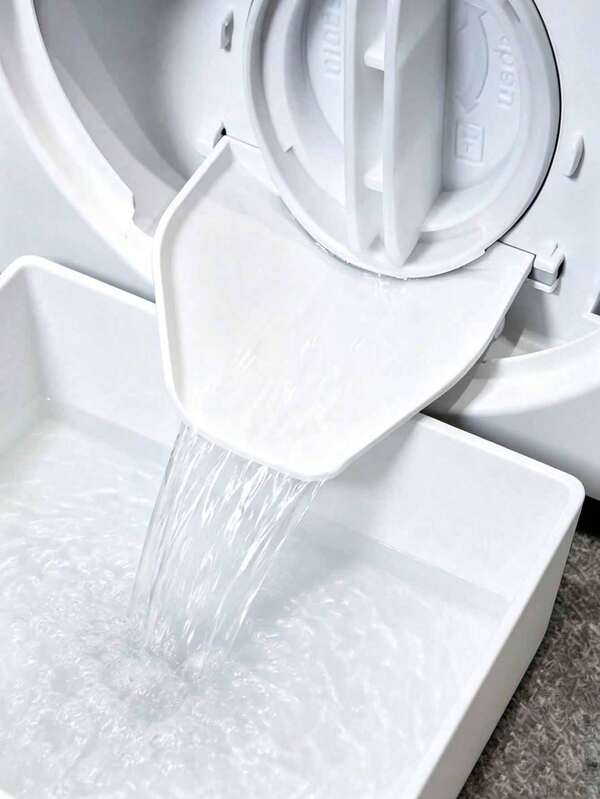 2 piezas Bandeja universal para desagüe de lavadora con placa guía, bandeja para lavadora, caja de recolección de agua a prueba de fugas, utilizada para el almacenamiento de agua de salida de la lavadora, evita el desbordamiento del piso del cuarto de lavado, adecuada para baño, cuarto de lavado, hogar, viaje, accesorios de baño, suministros de limpieza, Halloween, Navidad, temporada de graduación, lavandería, regalo esencial