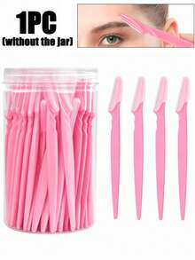 60/30/12/6/3/1pc Eyebrow Trimmer And Razor, Exfoliating Shaving Tool, Body Hair Removal Trimmer And Facial And Set, Long Handle Blade With Precision Protective Cover, Women's Eyebrow Shaping Tool, Suitable For Daily Or Travel Use., Face Razor - Multicolor - View 16