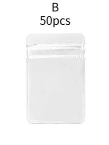 50/100pcs Transparent Jewelry Zipper Bags - Rust-Proof Self-Sealing Waterproof Plastic Pouches, Suitable For Rings, Earrings, Necklaces - Portable Travel Storage Box, Scratch-Resistant Protection Design, Semi-Transparent Lining - View 11