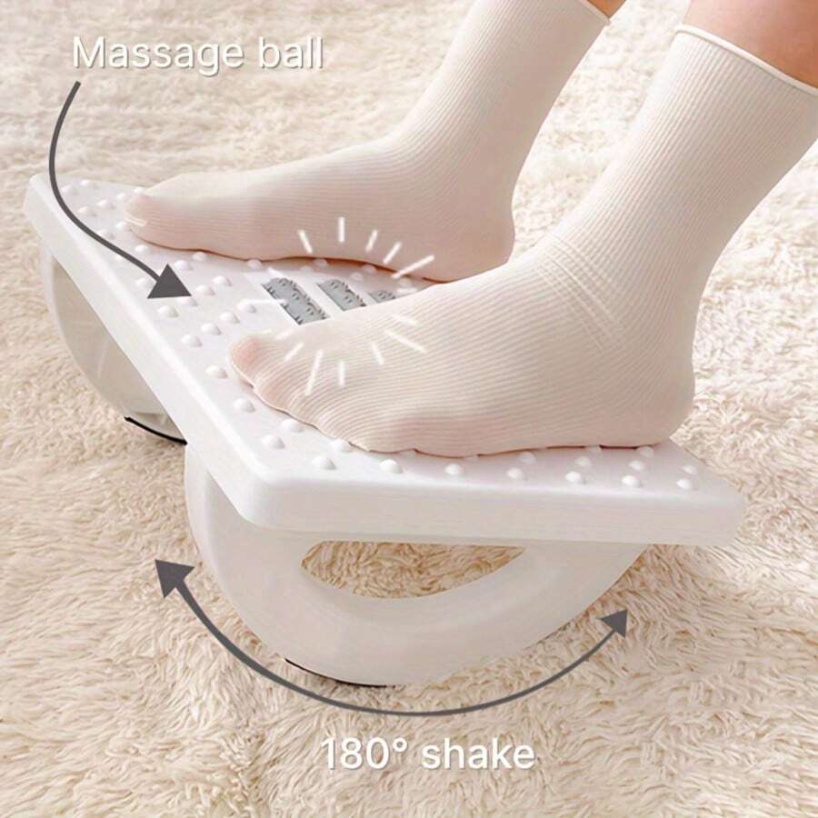Under Desk Footrest Ergonomic/Sofa/Dining Table/Office Desk Footstool With Rolling Massage Function Rocking Footrest Chair Leg Support Suitable For People Who Sit For Long Periods - Light Grey - View 1