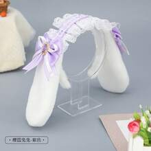 手工毛絨蝴蝶結髮箍髮飾 Cosplay 派對動物耳朵蘿莉塔兔耳髮箍 - A - 查看 10