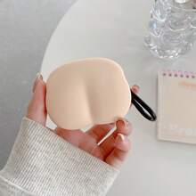 Funny Quirky Elastic Butt Pendant Earphone Case Compatible With Samsung Buds4/4Pro Fashion Creative Earphone Shell/Minimalist Earphone Shell/ Earphone Sleeve/ Earphone Case - Apricot - View 9