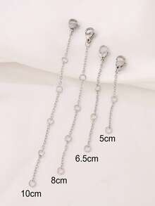 2pcs Stainless Steel Extension Chain Findings Lobster Clasps Necklace Adjuster Chain Extension Connector For Jewelry Making Accessories - DIY Extension Chain - View 2