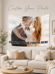 Customized Photo Tapestry, Personalized Image Wall Hanging Banner, Bedroom Decor Custom Image Backdrop, Photography Prop - Multicolor - View 2
