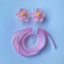 Protector de cable con diseño floral, protector de cable de carga anti-rotura, compatible con iPhone 12-15/16, protector de cable de datos Tipo-C & Lightning, protector de cable de carga decorativo y lindo - Multicolor - Ver 10